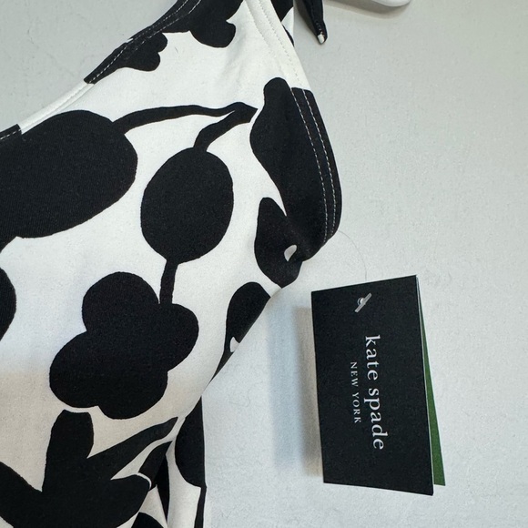 Kate Spade Shoulder Bow Tie V-Neck One Piece Swimsuit size XS - Picture 4 of 9